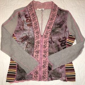 Jaipur multi-textile zip top